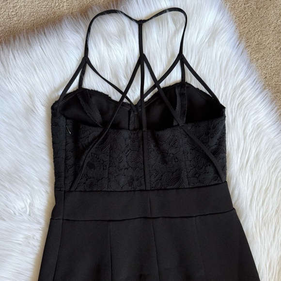 Y2K Express Strappy Black Lace Cutout Bodycon Dress 0 - Picture 7 of 11